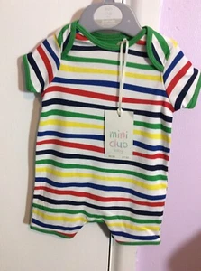 BOOTS MINI CLUB STRIPED BODY SUIT SMALL BABY UP TO 9.9lbs - Picture 1 of 1