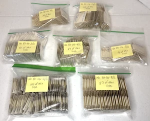 Huge Lot of 360 White Nylon Cobb Bead Stringing Cord Various Sizes Vintage NOS - Picture 1 of 11