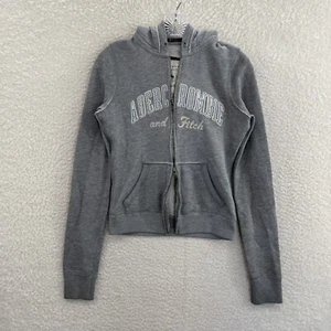 Y2K Vintage Abercrombie Hoodie Sweater S Small Grey Bella Swan Boho Fairy Grunge - Picture 1 of 7