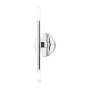 Livex Copenhagen 2 Light ADA Candleabra Wall Sconce, Polished Chrome - 51172-05 - Picture 1 of 1