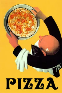 Affiche murale chambre intérieure art cuisine cuisine restaurant pizza - AFFICHE 20x30 - Photo 1 sur 4