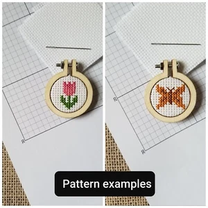 Counted Cross Stitch Tulip and Butterfly Minis 2 Patterns - Picture 1 of 1