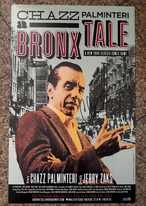 Chazz Palminteri Signed A Bronx Tale Broadway Poster Window Card In Person.Proof - Picture 1 of 2