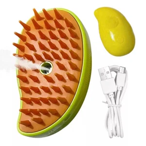 Rechargeable Shedding Hair Spray Hot Steam Easy Pet Grooming Brush for Cat Dog - Picture 1 of 16