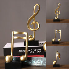 Golden Resin Musical Note Sculpture Model Ornament Music Sculpture Decoration