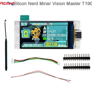 ESP32-S3 Bitcon Nerd Miner BTC Crypto Solo Lottery 310KH/s Vision Master T190 - Picture 1 of 5