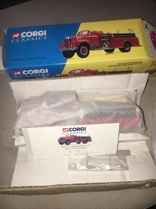 Corgi 1:50 Mack B fire engine Series Pumper Malvern Box 52601 mint new in tissue - Picture 1 of 3