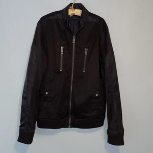 DIESEL MEN FLYING COUGAR PILOT CARGO MOTORCYCLE JACKET BLACK SIZE L EUC - Picture 1 of 12