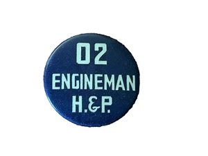 H&P Railroad Engineman Employee ID Pin Pinback Button Philadelphia Badge Vintage - Picture 1 of 24