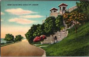 KERSEY COATES DRIVE. Kansas City, Missouri Vintage Postkarte JY16 - Bild 1 von 2