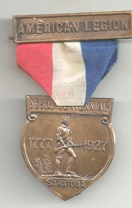 (Pgasteelers1) Americn Legion 1927 Saratoga,NY sesquicentennial  Badge  #2 - Picture 1 of 3