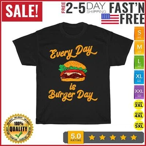 Every Day is Burger Day BBQ Hamburger Fast Food Vintage T Shirt Men Women NEW - Picture 1 of 9