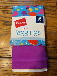 Hanes Girls Leggings - Electric Purple Color - Size Small - New - Picture 1 of 6
