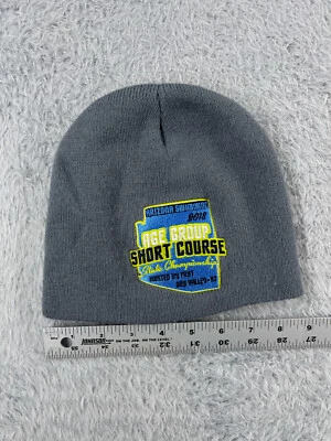 Arizona Swimming 2018 Short Course Beanie Toque Youth 均码灰色针织丙烯酸 — 第 1/4 张图片