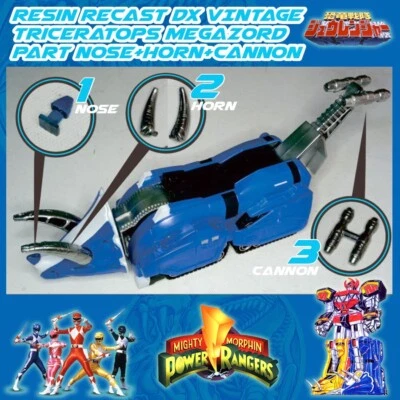 Power Rangers Vintage MEGAZORD Triceratops Refundido Repuesto Resina Foto 1 de 4