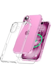 iPhone 16 Case Compatible Clear Shockproof Slim Protective Cover - Picture 1 of 5