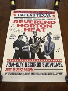 Rev Horton Heat Dallas Texas Original Concert Poster 2022 Signed by Jim heath - Picture 1 of 5