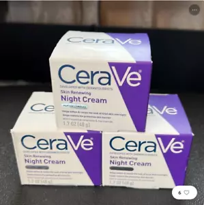 CeraVe Skin Renewing Night Cream | Niacinamide, Peptide Complex (pack of 3) - Picture 1 of 3