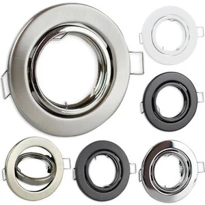Einbau-Rahmen GU10 MR16 schwenkbar rund Decken-Leuchte Spot Strahler Lampe - Bild 1 von 26