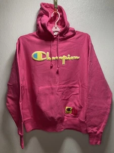Hoodie Damen Champion Marke Pink Heavy Weight Größe XL - Bild 1 von 9