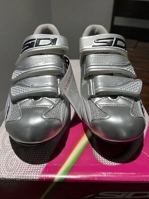 ДОРОЖНЫЕ ВЕЛОСИПЕДНЫЕ ТУФЛИ SIDI WMN 5,5 серебристые - Изображение 1 из 4