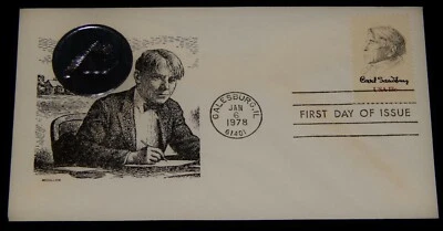 Vintage Cover,UNITED STATES FDC,1978, GALESBURG, IL, Carl Sandburg,Poet & Editor - Image 1 of 4