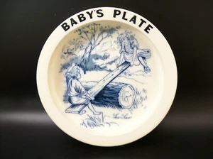 English Carlton Ware Early 1900s Lipped Baby Plate Dish Marked Seesaw - Picture 1 of 9