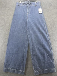 Free People Wide Leg Jeans Size 29 Flared Waterfall High Rise Buckle Baggy NWT - Picture 1 of 16