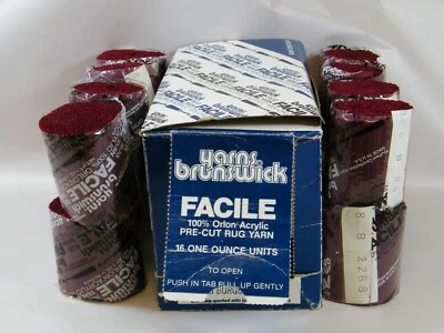 HILOS BRUNSWICK FACIAL GANCHO ALFOMBRA HILO 2288 BORGOÑA (16) UNIDADES DE 1 OZ 100 % ACRÍLICO Foto 1 de 4