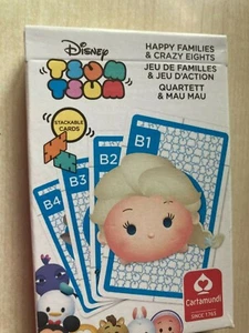 Nuevas tarjetas de juego 2 en 1 de Cartamundi Disney Tsum Tsum - Happy Families Crazy Eights - Imagen 1 de 4
