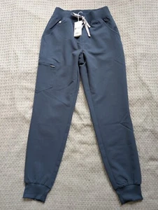 Figs Scrub Pants Women XSR Extra Small Blue High Waisted Zamora Jogger NWT - Picture 1 of 11