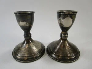 Vintage Duchin Creation STERLING SILVER WEIGHTED CANDLE STICK HOLDERS  - Picture 1 of 5