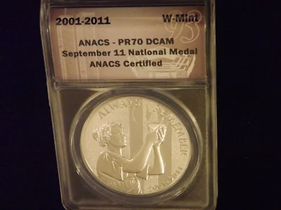 2011-W     9/11    National Medal    ANACS   PR 70 DCAM - Image 1 of 2