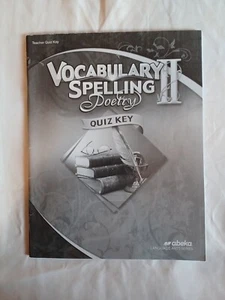 Abeka Book Spelling Vocabulary II Teacher Key Quiz 6th Ed. (8th Gr) - Picture 1 of 2