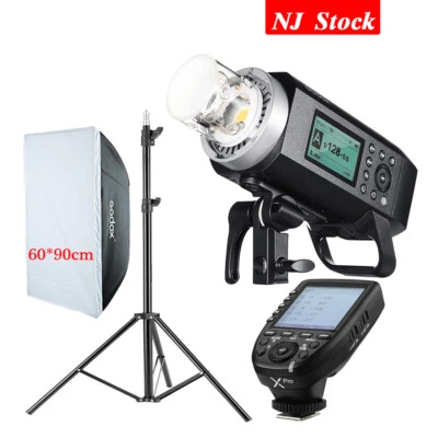 US Godox AD400Pro 2.4G TTL Studio Flash+XPro Trigger+60*90cm Softbox Stand Kit - Image 1 of 4