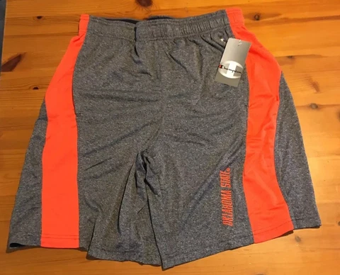 NCAA Oklahoma State Cowboys Champion Men's Shorts, Heather Gray & Orange, Medium Cover