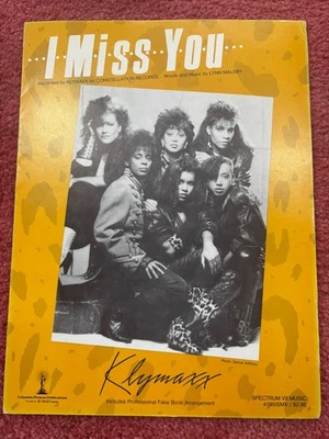 “I Miss You” Sheet Music by Klymaxx P/V/G 1984 Pop/R&B  - Image 1 of 3