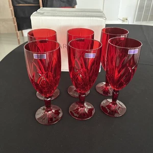 *NUEVO* Waterford Crystal Marquis BROOKSIDE Juego de 6 Té Rojo para Bebidas Heladas 8 3/8" - Imagen 1 de 15
