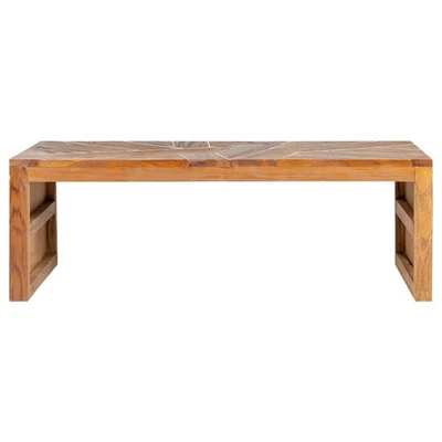 TV Stand Natural Teak Solid Teak Wood Medium TV Stand vidaXL - Image 1 of 4