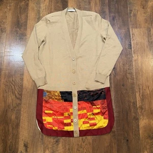 Givenchy Brown Cardigan W Retro Design See Picture For Measurements No Size Tag - Picture 1 of 6