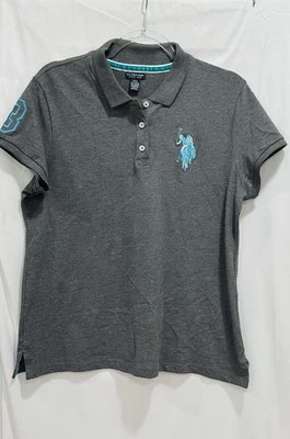 Camiseta para mujer US Polo Assn XXL Junior gris logotipo bordado Foto 1 de 4