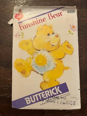 Butterick 6225 UNCUT Sewing Pattern, Care Bears - Funshine Bear Stuffed Animal - Image 1 of 2