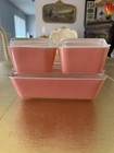 Vintage Pyrex Pink Refrigerator Set 501 501 502 503 With Lids