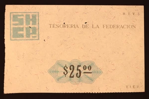 Tesoro de México Crédito Público $25 FORMULARIO DE PAGO EN20 SHCP Recibo Talón Ingresos - Imagen 1 de 2