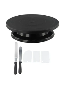6*/Set Cake Turntable Cake Decorating Kit With Scrapers Baking Accessories Tool - Picture 1 of 15