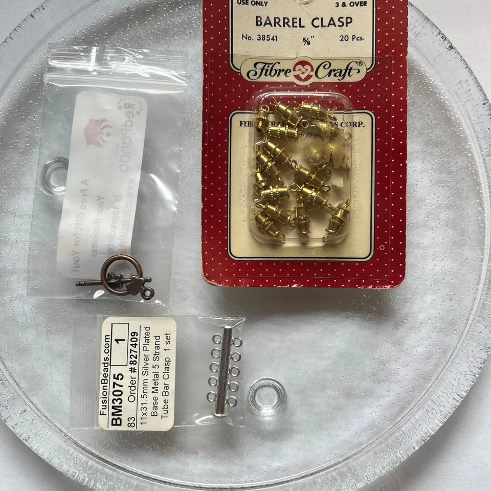 Lote de broches de joyería cierres de barril cinco hilos tubo barra cierre de palanca Foto 1 de 4