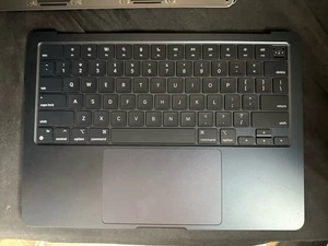Apple MacBook Air M3 13" 2024 A3113 OEM Top Case w/ Keyboard Midnight Genuine - Afbeelding 1 van 6
