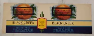 LABEL Can Black Creek Peaches Ruby Canning South Carolina - Picture 1 of 1