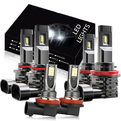 6X LED Headlight High Low Fog Light Bulbs Combo For Nissan Pathfinder 2013-2018 - Image 1 of 4