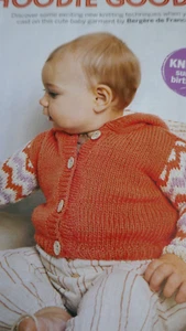 Knitting Pattern Baby's /Toddler Simple Hooded Jacket in D.K Sizes 0-2 yrs - Picture 1 of 1